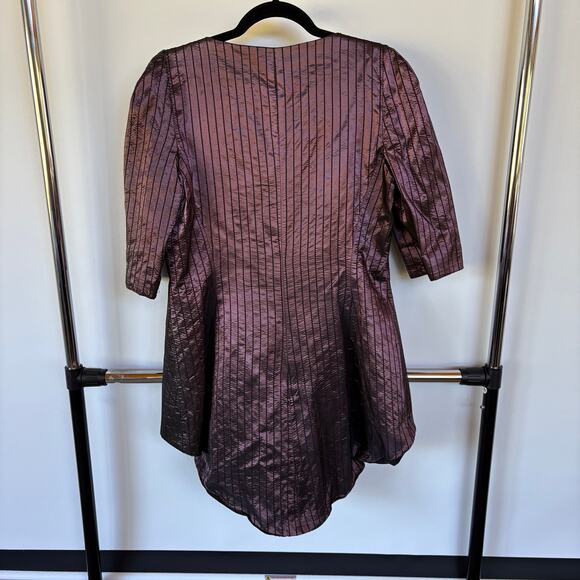 Vintage Iridescent Gothic Jacket Renaissance Cosplay Steampunk Formal Wizard - Picture 3 of 10